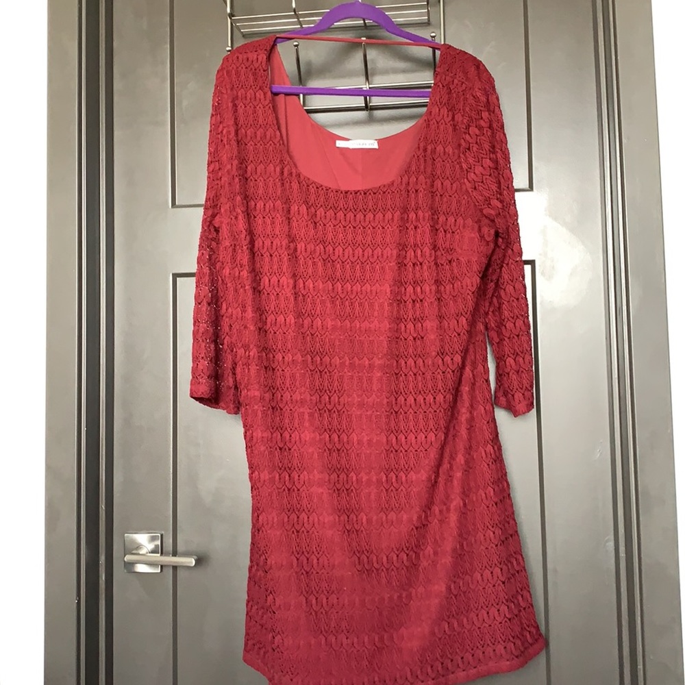 Purple lace dress